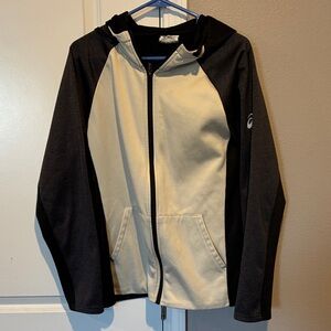 Asics Black and Cream Lightweight Jacket